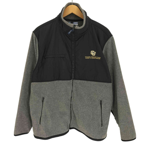 BLUE GENERATION カレッジロゴ スタンドネック ジップアップ フリースジャケット メンズ import:L