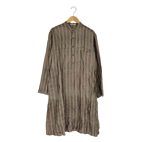 fabindia インド製 シルク ストライプ プルオーバーシャツ レディース 40