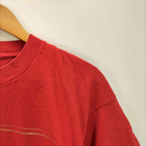 90S FRUIT OF THE LOOM ボディ USA製 TEXAS スター ラメ プリント Tシャツ 袖シングルステッチ メンズ import:XL