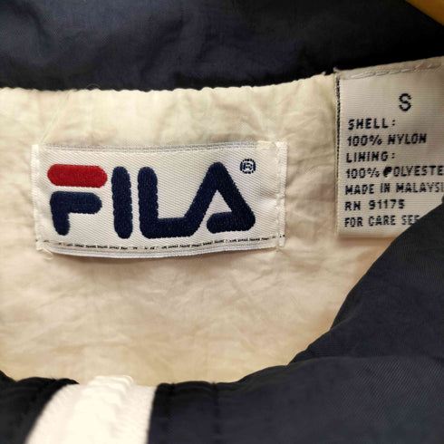フィラ FILA ロゴ刺繍 ジップアップ ナイロンジャケット メンズ import:S