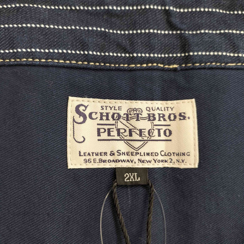 ショット Schott OLD HICKORY DENIM VEST オールド ヒッコリー デニム ベスト メンズ 2XL