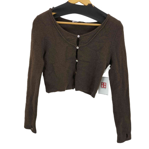 ザラ ZARA ウール クロップド カーディガン レディース import:L