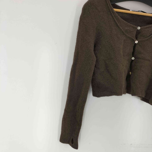 ザラ ZARA ウール クロップド カーディガン レディース import:L