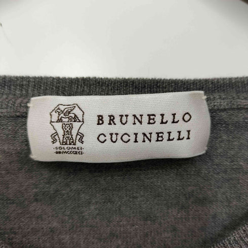 BRUNELLO CUCINELLI イタリア製 カシミヤ混 プルオーバー Vネック ニット メンズ 52