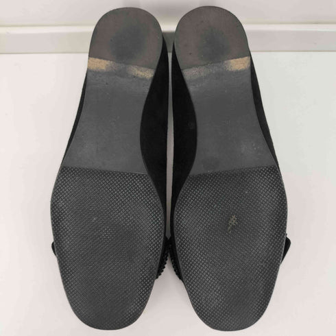 プラダ PRADA ビジュー リボン フラット パンプス レディース 35 1/2