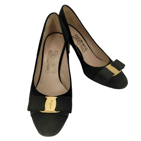 サルヴァトーレフェラガモ Salvatore Ferragamo CARLA 70 リボン パンプス レディース 5