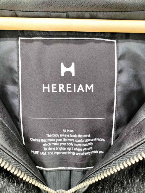HEREIAM 異素材MIXで主役級。ドッキングファー ブルゾン ジャケット レディース
