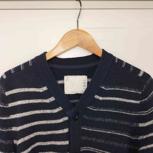 サカイ Sacai 15AW ボーダー ウール カーディガン メンズ 1