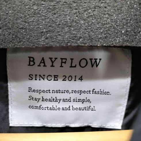 ベイフロー BAYFLOW 袖 プリント スタンドネック 中綿 ジャケット メンズ