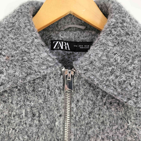 ザラ ZARA クロップド ブークレー ジップジャケット レディース import:M