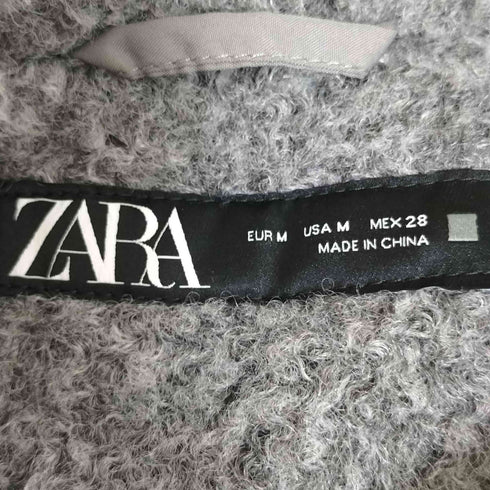 ザラ ZARA クロップド ブークレー ジップジャケット レディース import:M