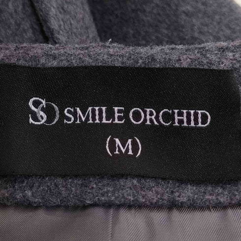 SMILE ORCHID カシミヤ混 ウールノーカラーコート レディース
