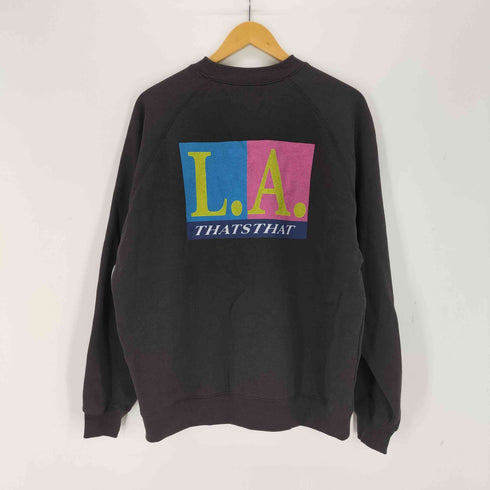 THATSTHAT プリント クルーネックスウェット メンズ JPN:L