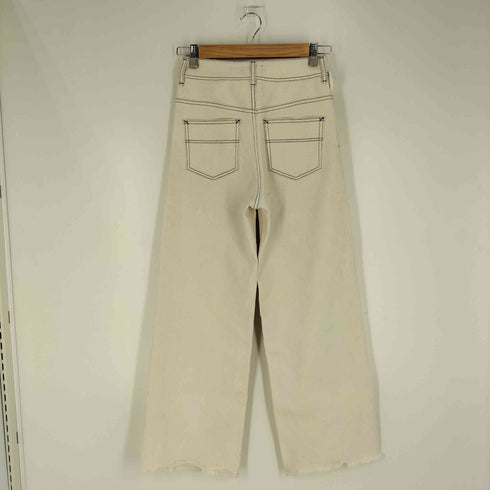 パブリックトウキョウ PUBLIC TOKYO PUBLIC DENIM ハイウエストワイドストレートデニム/センタープレス入り レディース JPN:2