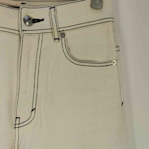 パブリックトウキョウ PUBLIC TOKYO PUBLIC DENIM ハイウエストワイドストレートデニム/センタープレス入り レディース JPN:2