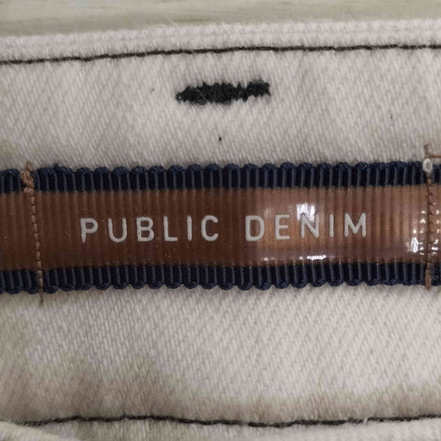パブリックトウキョウ PUBLIC TOKYO PUBLIC DENIM ハイウエストワイドストレートデニム/センタープレス入り レディース JPN:2