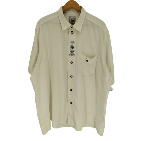 DOMITEX 90S リネン混 S/S チロリアンシャツ メンズ import:XXL