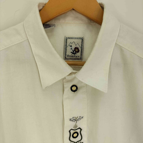 DOMITEX 90S リネン混 S/S チロリアンシャツ メンズ import:XXL