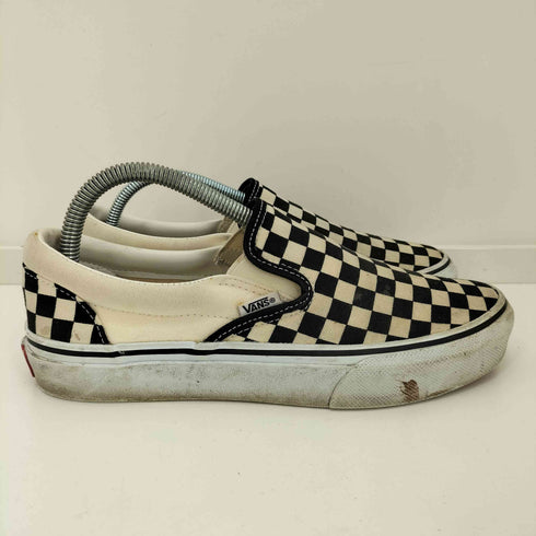 バンズ VANS SLIP ON BLK WHT CHECK チェッカー スリッポン レディース JPN:24.5