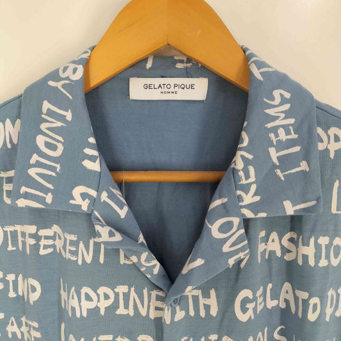 ジェラートピケオム Gelato Pique Homme クッキー総柄シャツ&ハーフパンツ セットアップ メンズ 上下M