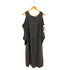 ランデブー randeboo Sensual shiring dress ギャザーリボン 肩だしワンピース サテン調 レディース FREE