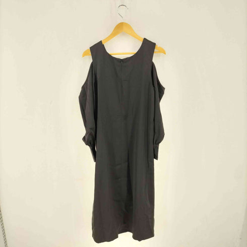 ランデブー randeboo Sensual shiring dress ギャザーリボン 肩だしワンピース サテン調 レディース FREE