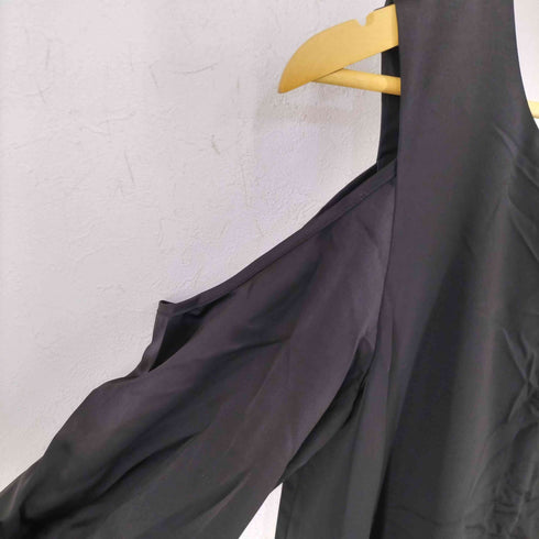 ランデブー randeboo Sensual shiring dress ギャザーリボン 肩だしワンピース サテン調 レディース FREE