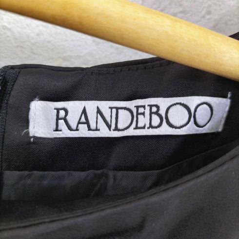 ランデブー randeboo Sensual shiring dress ギャザーリボン 肩だしワンピース サテン調 レディース FREE