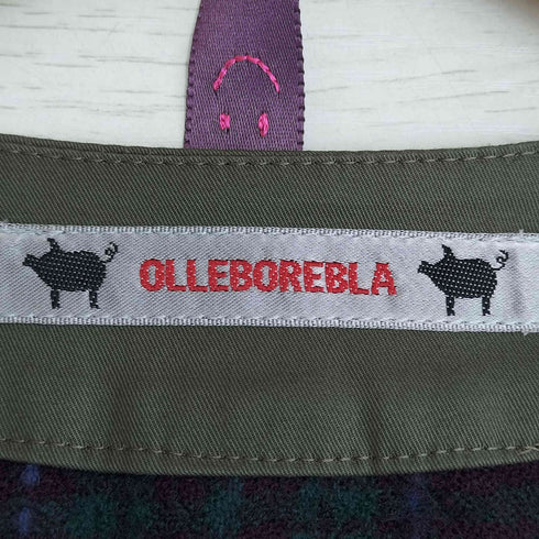 アルベロベロ OLLEBOREBLA オレボレブラ コアラ ブタさんボタン 異素材切替 ジップチュニック ワンピース レディース M