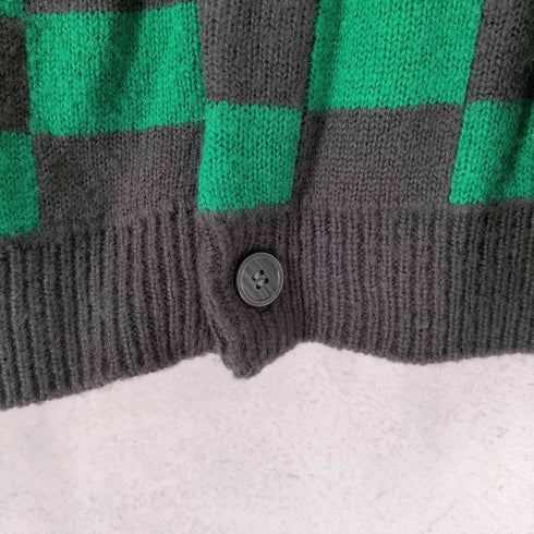 スチューデント アパシー Student Apathy ロゴ刺繍チェック柄カーディガン メンズ M