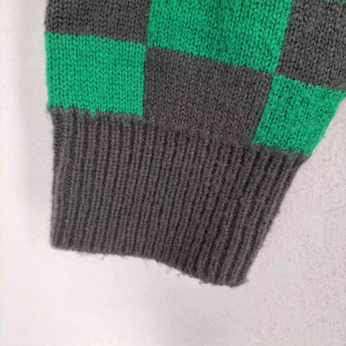 スチューデント アパシー Student Apathy ロゴ刺繍チェック柄カーディガン メンズ M