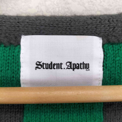 スチューデント アパシー Student Apathy ロゴ刺繍チェック柄カーディガン メンズ M
