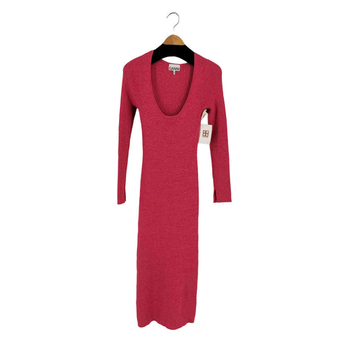 ガニー Ganni Knit Bodycon Midi Dress ニット ボディコン ドレス ワンピース レディース import:S