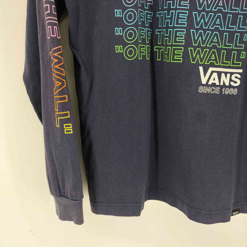 バンズ VANS マルチカラー フロントプリント L/S Tシャツ メンズ L