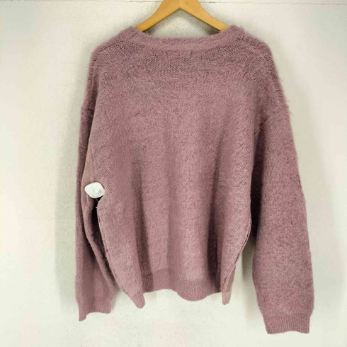 AOMM フロント刺繍シャギーニット cool レディース FREE