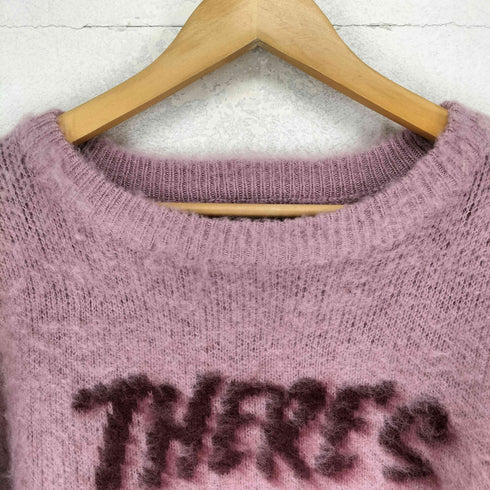 AOMM フロント刺繍シャギーニット cool レディース FREE
