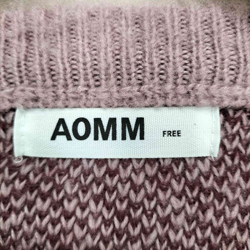 AOMM フロント刺繍シャギーニット cool レディース FREE