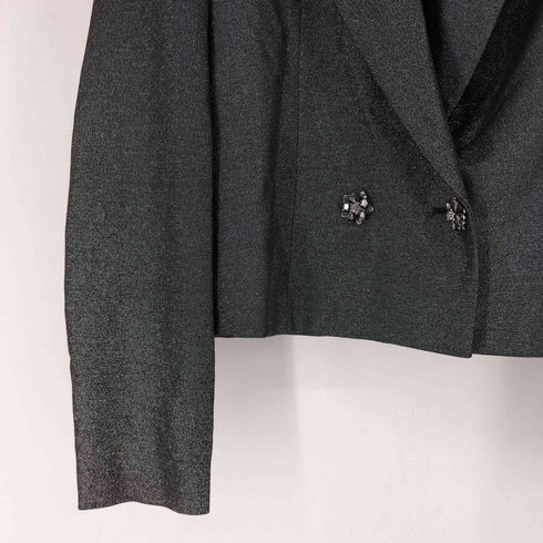ザラ ZARA ビジューボタンラメテーラードジャケット レディース import:M