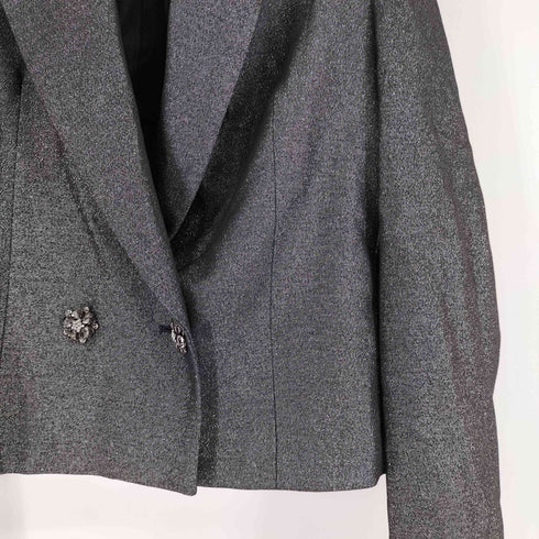 ザラ ZARA ビジューボタンラメテーラードジャケット レディース import:M