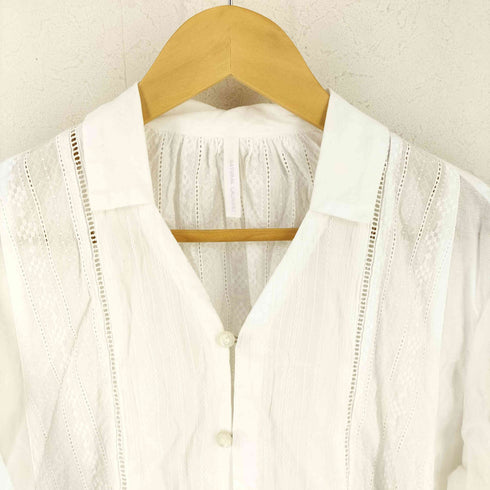 ナチュラルランドリー NATURAL LAUNDRY レースパネル シャツ レディース