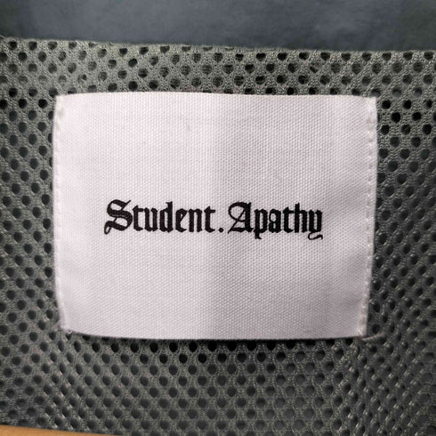 スチューデント アパシー Student Apathy ロゴ刺繍ナイロンジャケット メンズ M