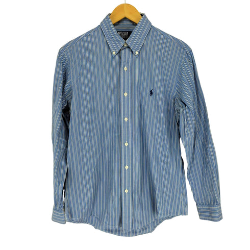 ポロバイラルフローレン Polo by RALPH LAUREN CUSTUM FIT DRESS SHIRT ポニー刺繍ストライプ柄BDシャツ メンズ 15 1/2