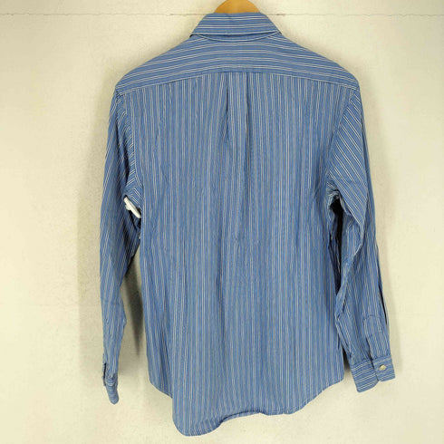 ポロバイラルフローレン Polo by RALPH LAUREN CUSTUM FIT DRESS SHIRT ポニー刺繍ストライプ柄BDシャツ メンズ 15 1/2