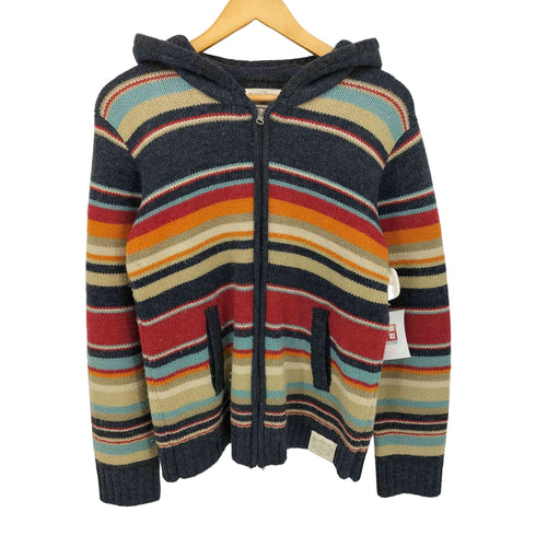 ローカルモーション local motion マルチボーダー ジップアップ ニット パーカー メンズ import:M