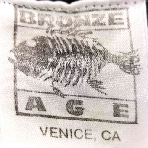 BRONZE AGE 90s 初期 USA製 シングルステッチ 両面プリント サークル フィッシュ 半袖 Tシャツ メンズ import:M