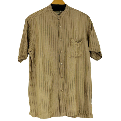 FALLS CREEK ストライプ S/S バンドカラーシャツ メンズ import:M