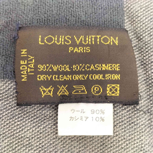 ルイヴィトン LOUIS VUITTON イタリア製 ウール カシミヤ ロゴ 大判 ストール メンズ