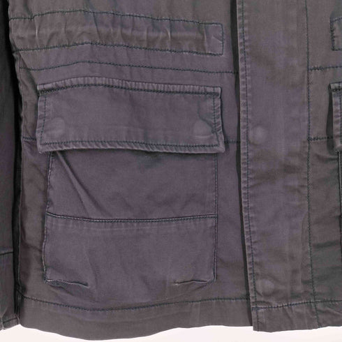 ニーキューイチニーキューゴーオム 291295=HOMME フード収納可 コットンリネン M-65型 フィールドジャケット メンズ JPN:44