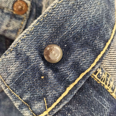 リーバイス Levis 50-60s 501XX ウエスト バックポケットシングル ボタン裏刻印無し 隠しリベット 赤耳 ボタンフライデニムパンツ メンズ