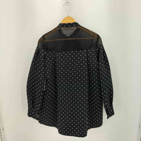 サカイ Sacai メッシュ切替ドット柄リボンデザインシャツ レディース 2